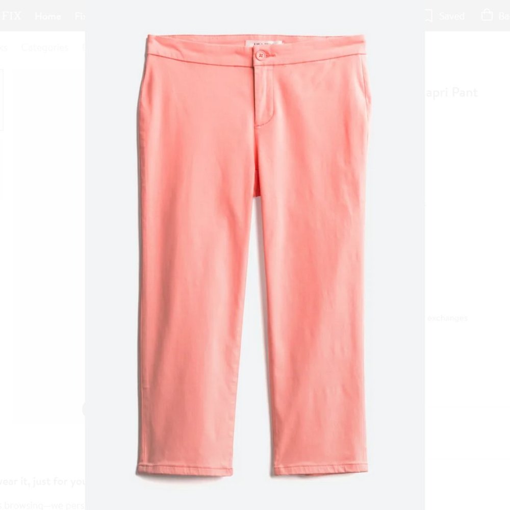 Lila Ryan, Jase Slim Straight Capri Pant, size 10, Coral, NWT